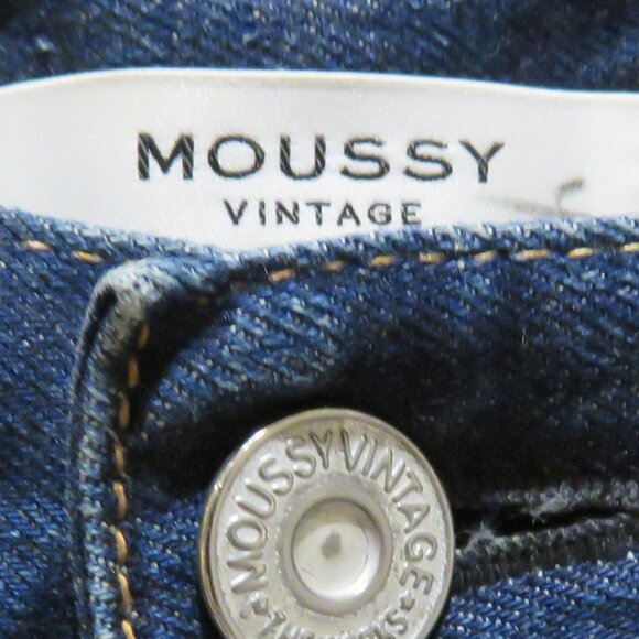 MOUSSY VINTAGE Glendora Flare High Rise Flare Jeans in 110 Blue Dark Denim - Picture 13 of 13